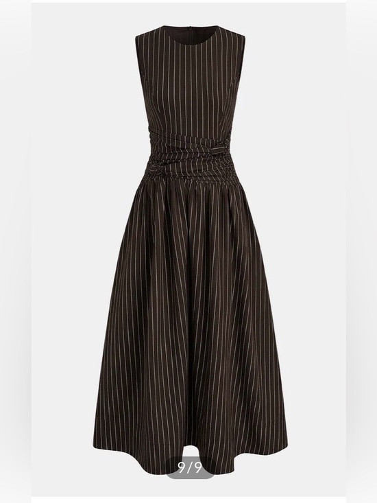 Commense Dresses & Skirts - Commense Cotton Blend Striped Ruched Sleeveless Maxi Dress
